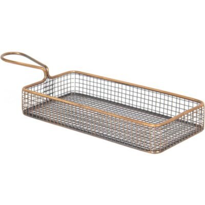 Öztiryakiler GURMEAID SUNUM SEPETİ ANTİK BAKIR DİKDÖRTGEN 21,5X11X3,5 CM (9491.0MBR3.SA)