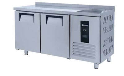 Iceinox CTS 275 S Tezgah Tipi Evyeli Snack Buzdolabı 2 Kapı, 150x60x85 cm, 304