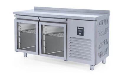 Iceinox CTS 275 UG Tezgah Tipi Snack Buzdolabı 2 Cam Kapı, 150x60x85 cm, 304