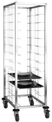 Yüksel, 201 INOX BULAŞIK TOPLAMA ARABASI TEL RAF TEKLİ 37×53 cm 12 TEPSİLİK 45x62x165 cm, MB106X2