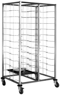 Yüksel, 201 INOX BULAŞIK TOPLAMA ARABASI TEL RAF İKİLİ 37×53 cm 42 TEPSİLİK 86x62x165 cm, MB108X2