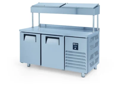 Iceinox PTS-H 330 Make Up GN Yüksek Buzdolabı 2 Kapı, 150x70x85/140 cm, 304