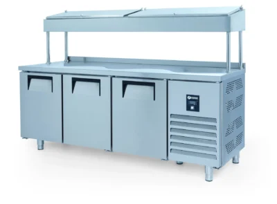 Iceinox PTS-H 440 Make Up Snack Yüksek Buzdolabı 3 Kapı, 200x60x85/140 cm, 304