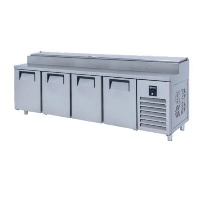 Iceinox PTS-L 650 Make Up Kısa Model GN Yüksek Buzdolabı 4 Kapı, 250x70x85/103 cm, 304