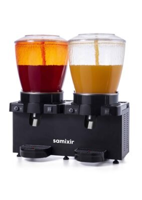 Samixir 22+22 L Panorami̇k Twin Fiski̇yeli̇+fiski̇yeli̇ Soğuk İçecek Di̇spenseri̇ Analog SİYAH-R134A-50HZ (SS44.AB)