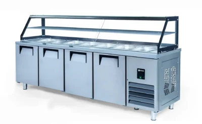 Iceinox STS-G 650 CR Servis Tip 4 Cam Kapılı Buzdolabı, 6*GN1/1 150, 250x70x85 cm, 430