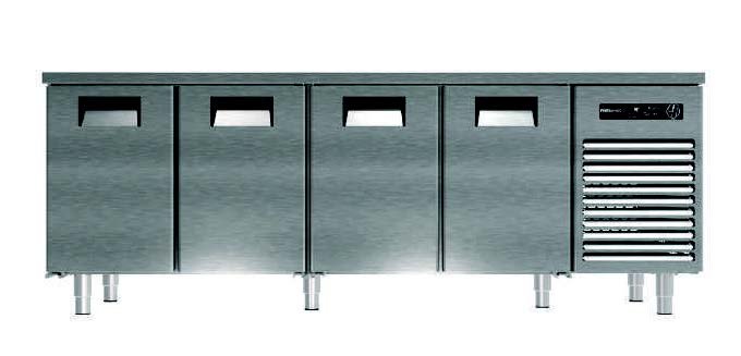 Yüksel, TEZGAH TİP KISA DÖRT KAPILI -2/ +8 °C 220x70x85 cm AISI 304, TTK-4N70