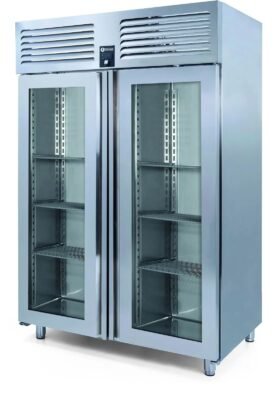 Iceinox VTS 1340 N VG Dik Tip GN Derin Dondurucu, 2 Cam Kapılı, 140x77x210 cm, 304