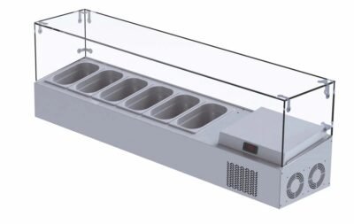 Iceinox VTP 132 GL Set Üstü Camlı Saladbar 5 x GN 1/4, 132x34x44 cm, 430
