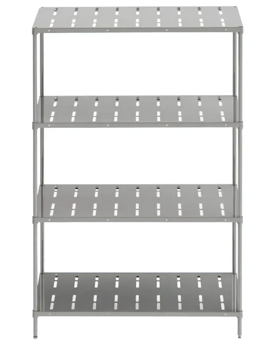 Yüksel, 4 KATLI RAF INOX 201 PERFORE 46x91x183 cm, 4K-201PRF-46x91x183