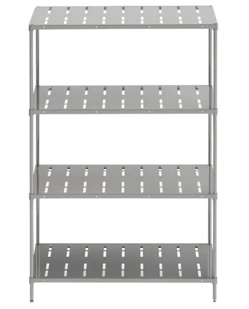 Yüksel, 4 KATLI RAF INOX 304 PERFORE 53x107x183 cm, 4K-304PRF-53x107x183